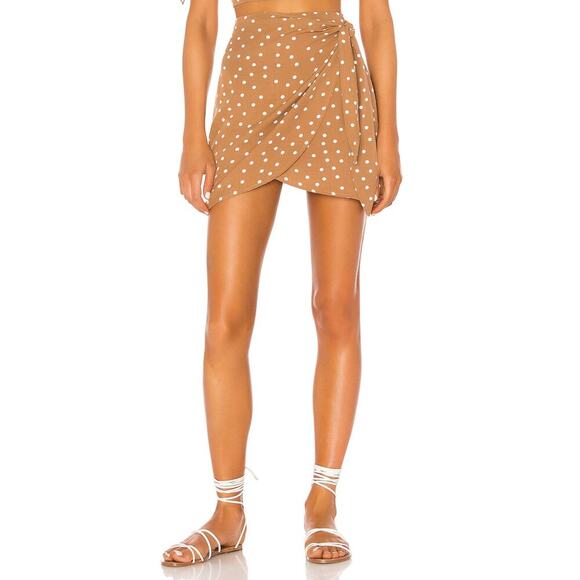 NWT L*Space Lanie Polka Dot Wrap Skirt Sz M - Picture 1 of 10